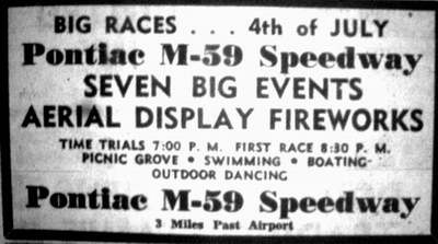 Pontiac Speedway (M-59 Speedway) - 4Th Of July